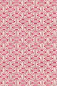 Tissu Sajou Plaisirs de la Campagne rose coordonné motif géométrique positif 100 % coton 