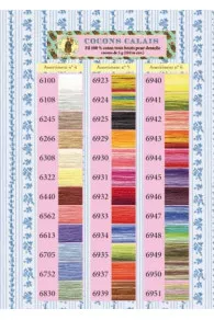 Les 72 coloris de cocons Calais Fil Au Chinois fils dentelle au fuseaux sur le site de la Maison Sajou