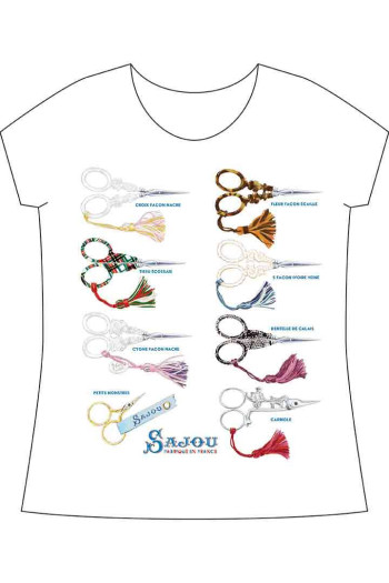 Sajou white t-shirt Embroidery Scissors Private Collection Sajou white t-shirt Embroidery Scissors Private Collection