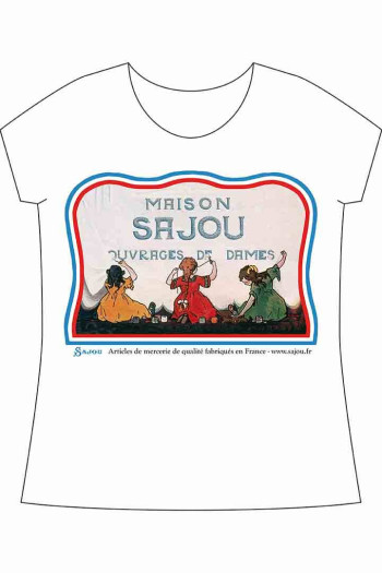 Sajou White short-sleeved t-shirt Little Sajou Girls Sajou White short-sleeved t-shirt Little Sajou Girls