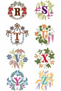 Beispiel eines Download-Stickmusters auf der Sajou-Website
