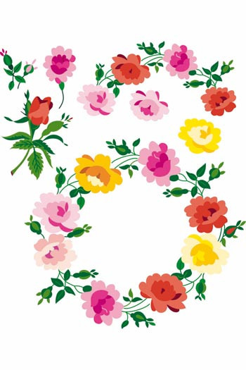Sajou downloadable embroidery motifs A4 roses colour suggestions Sajou downloadable embroidery motifs A4 roses colour suggestions