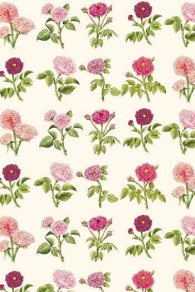 Tissu Sajou représentant les roses de l'Impératrice Joséphine au château de la Malmaison