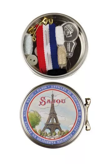 Reise-Nähset Eiffelturm in Sajou-Metalldöschen Reise-Nähset Eiffelturm in Sajou-Metalldöschen