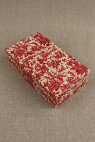 Sajou Näh-Necessaire Toile de Jouy Rot Schere Schildpatt-Optik Modell S geschlossen