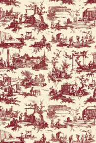Sajou-Stoff Jouy Travaux de la Manufacture in Bordeaux 100% Baumwolle 150 cm breit