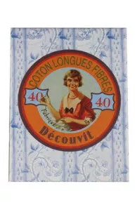 Nahansicht des Découvit-Labels auf dem Deckel der kleinen Atelier Box