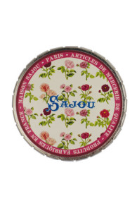 Sajou printed tin with a milk soap closed