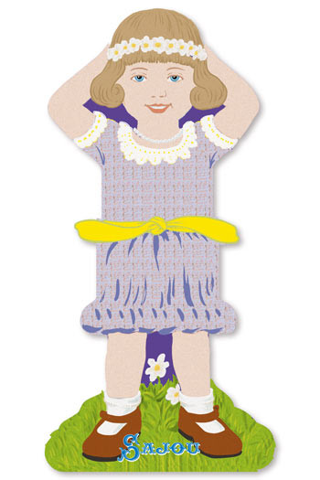 Front side of the Sajou little girl thread card (family 1) - Balsamie Front side of the Sajou little girl thread card (family 1) - Balsamie