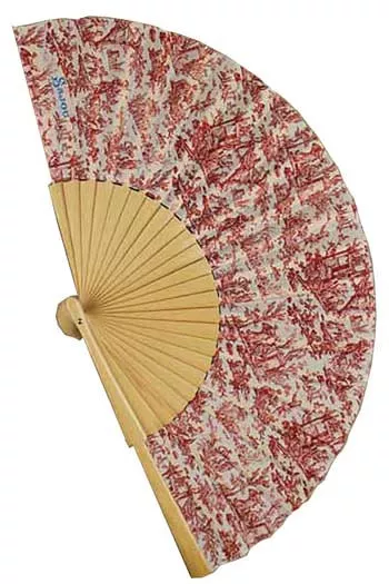 Sajou Fächer mit Toile de Jouy Miniaturmotiv Offrande à l'Amour in Rot Sajou Fächer mit Toile de Jouy Miniaturmotiv Offrande à l'Amour in Rot