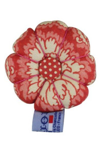 Dessous du pique-épingles citrouille Sajou Damas rouge