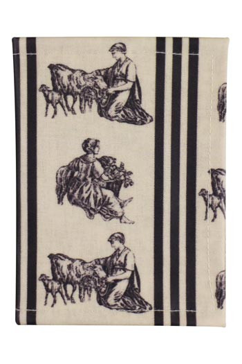 Sajou card holder coated cotton toile de Jouy grey Offrande à l'Amour Sajou card holder coated cotton toile de Jouy grey Offrande à l'Amour