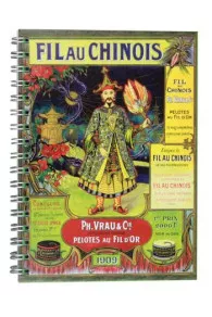 Front cover of the Fil Au Chinois spiral notebook – 1900 calendar – green pages