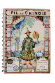 Front cover of the Fil Au Chinois spiral notebook – 1915 calendar – orange pages