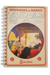 Sajou spiral notebook – haberdashery theme – 50 pink pages