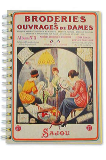 Sajou spiral notebook – haberdashery theme – 50 yellow pages Sajou spiral notebook – haberdashery theme – 50 yellow pages