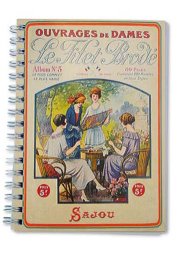 Sajou spiral notebook – haberdashery theme – 50 mauve pages Sajou spiral notebook – haberdashery theme – 50 mauve pages