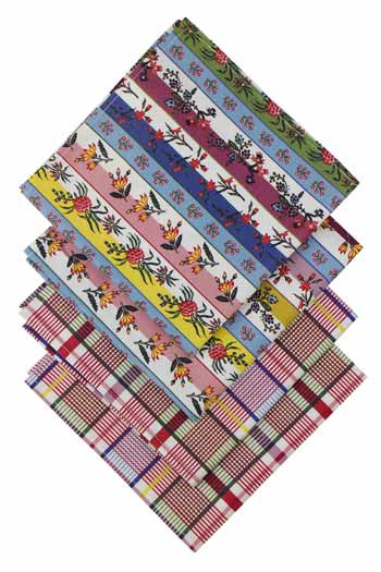 Four Sajou table napkins Coquecigrues Indienne coordinates Four Sajou table napkins Coquecigrues Indienne coordinates