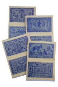 Album Sajou mauve n°104 : 3 alphabets, une fable de La Fontaine, compositions, petits motifs, frises et angles
