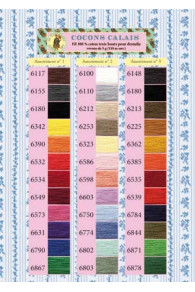 Fil Au Chinois Calais cocoons colour chart 