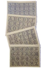 Album Sajou vert n°651 : 4 alphabets au point de croix