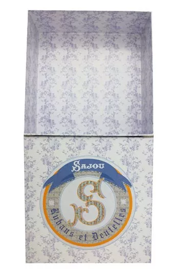 Large square Sajou storage box Rubans et Dentelles (Ribbons and Laces) Large square Sajou storage box Rubans et Dentelles (Ribbons and Laces)