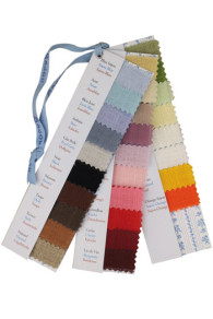 Stoff-Musterheftchen mit allen 28 Farben des 12-fädigen Leinens