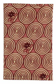 Extérieur du carnet Sajou porte aiguilles et épingles motifs de ronds bordeaux