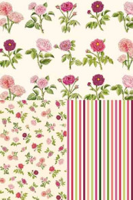 The three Sajou fabrics in the Josephine's Roses range