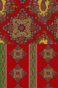 Sajou fabric Andrinople Kashmir motif and coordinate