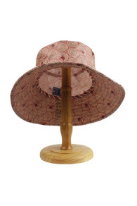 Sajou Regenhut aus beschichteter Toile de Jouy Bordeaux Größe 2
