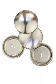 Sajou Knöpfe zum Beziehen aus Metall silberfarben - Ø 38 mm