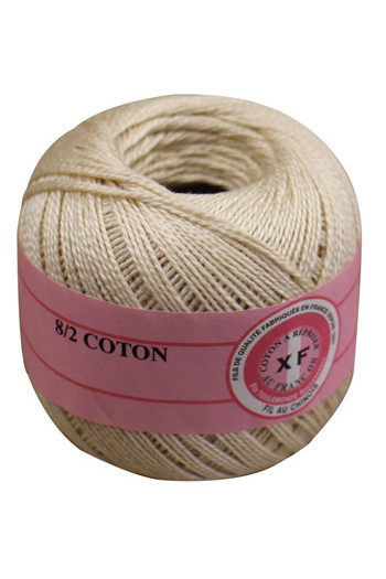 Crochet and knitting yarn XF brand size 8/2 ecru Crochet and knitting yarn XF brand size 8/2 ecru