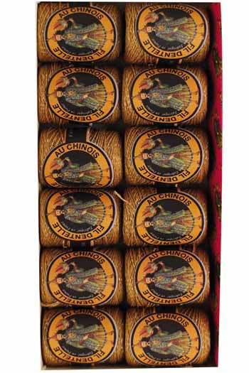 12 Caudry cocoons box colour lace thread 3057 - Chestnut 12 Caudry cocoons box colour lace thread 3057 - Chestnut
