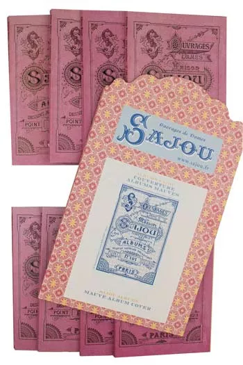 Kauf-Set Lila Sajou-Alben und Deckblatt-Vorlage Kauf-Set Lila Sajou-Alben und Deckblatt-Vorlage