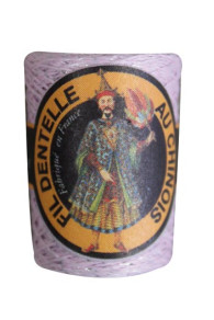 Cocon Caudry metallic lilac bobbin lace thread Fil Au Chinois on the Sajou website