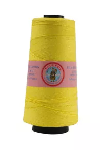Presentation of Fil Au Chinois cotton tacking thread 850m cone - 130 - Yellow