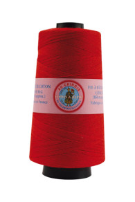 Présentation du fil à bâtir Fil Au Chinois en cône de 850 mètres - coloris rouge