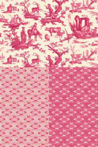 Sajou Toile de Jouy pink Plaisirs de la campagne and coordinates