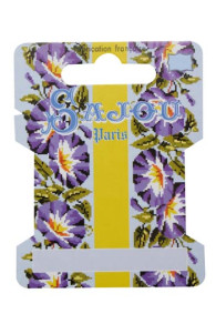 Sajou Wickelkarte für Bänder und Garne Gestickte Blumen - Volubilis