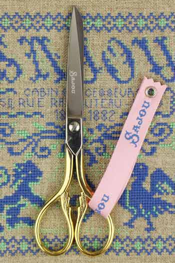 Paire de ciseaux couture Lingère feuilles aurifiée Paire de ciseaux couture Lingère feuilles aurifiée