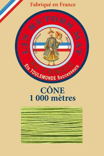 Leinenzwirn matt 12/3 Fil Au Chinois 1 000m Kone - Farbe 455 Hellgrün Leinenzwirn matt 12/3 Fil Au Chinois 1 000m Kone - Farbe 455 Hellgrün