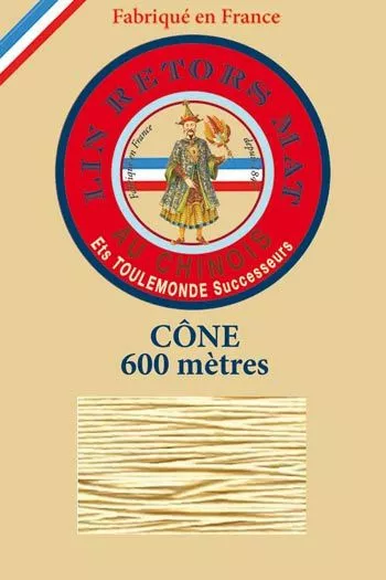 Matt twisted linen 12/5 on 600m cones colour 571 Ecru Fil Au Chinois Matt twisted linen 12/5 on 600m cones colour 571 Ecru Fil Au Chinois