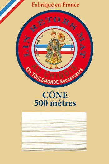Leinenzwirn matt 12/6 Fil Au Chinois 500m Kone - Farbe 105 Creme
