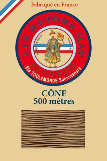 Leinenzwirn matt 12/6 Fil Au Chinois 500m Kone - Farbe 185 Beige 