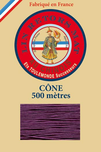 Leinenzwirn matt 12/6 Fil Au Chinois 500m Kone - Farbe 218 Violett