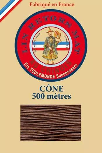 Leinenzwirn matt 12/6 Fil Au Chinois 500m Kone - Farbe 276 Braun Leinenzwirn matt 12/6 Fil Au Chinois 500m Kone - Farbe 276 Braun