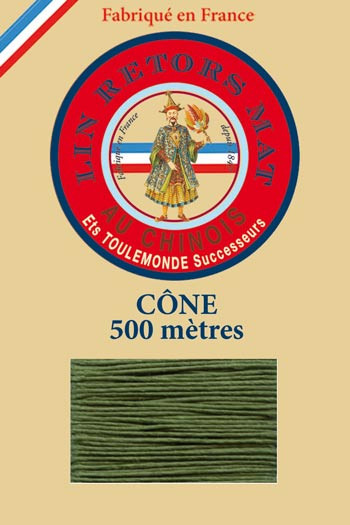 Leinenzwirn matt 12/6 Fil Au Chinois 500m Kone - Farbe 735 Chartreuse Leinenzwirn matt 12/6 Fil Au Chinois 500m Kone - Farbe 735 Chartreuse