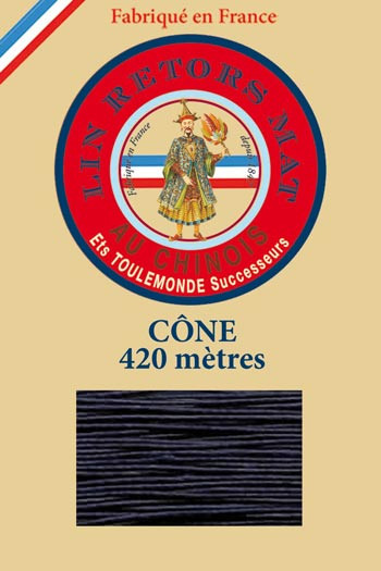 Lin retors mat 12/7 en cône 420 mètres coloris 246 Matelot Fil Au Chinois