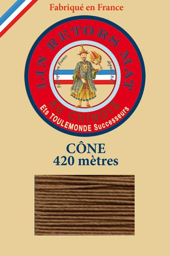 Lin retors mat 12/7 en cône 420 mètres coloris 374 Bronze Fil Au Chinois Lin retors mat 12/7 en cône 420 mètres coloris 374 Bronze Fil Au Chinois